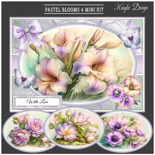 Pastel Blooms 4 Mini Page Kit