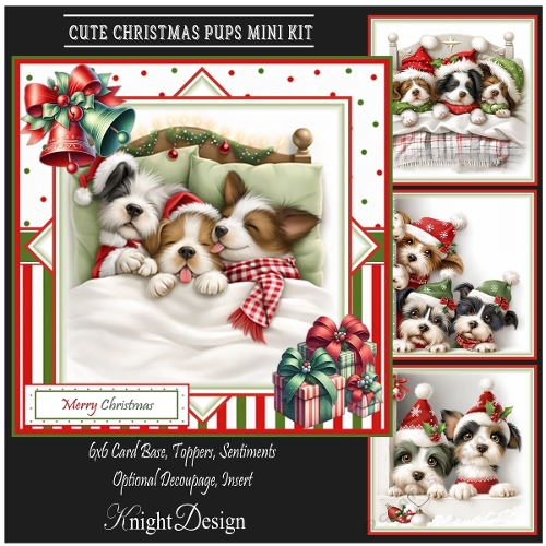 Cute Christmas Pups Mini Page Kit