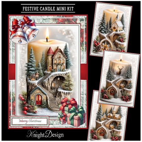 Festive Candle Mini Page Kit
