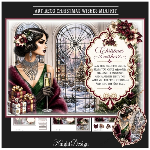 Art Deco Christmas Wishes Mini Kit