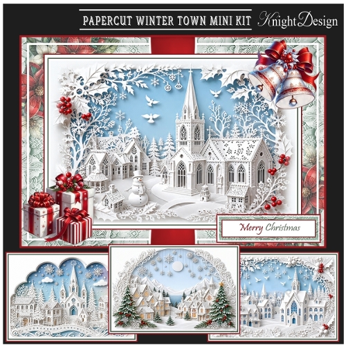 Papercut Winter Town Mini Page Kit