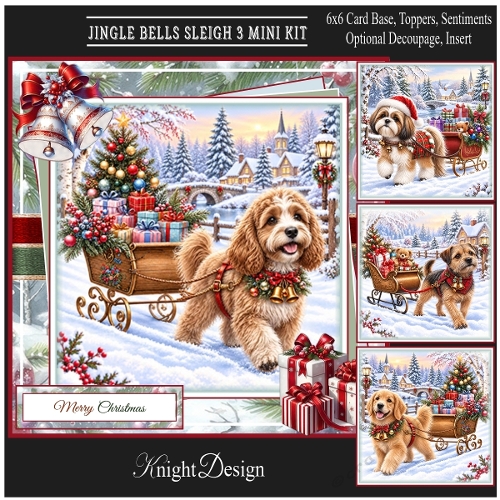 Jingle Bells Sleigh 3 Mini Page Kit 