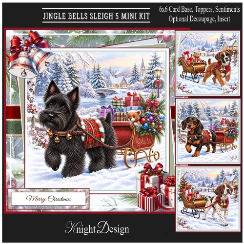 Jingle Bells Sleigh 5 Mini Page Kit 