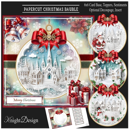 Papercut Christmas Bauble Mini Page Kit 