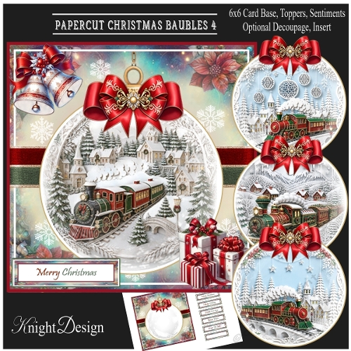 Papercut Christmas Baubles 4 Mini Page Kit 