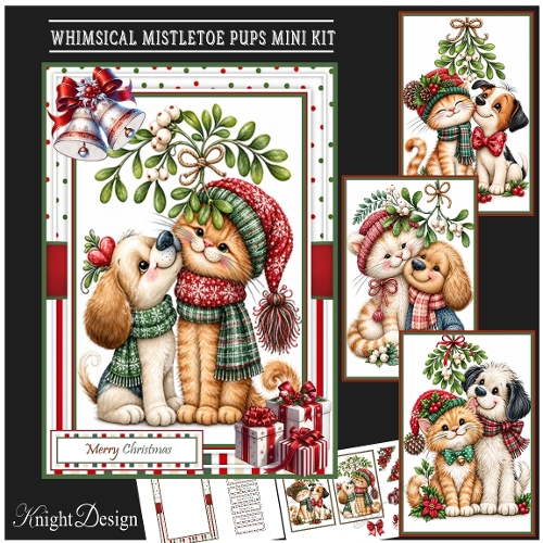 Whimsical Mistletoe Pups Mini Kit 