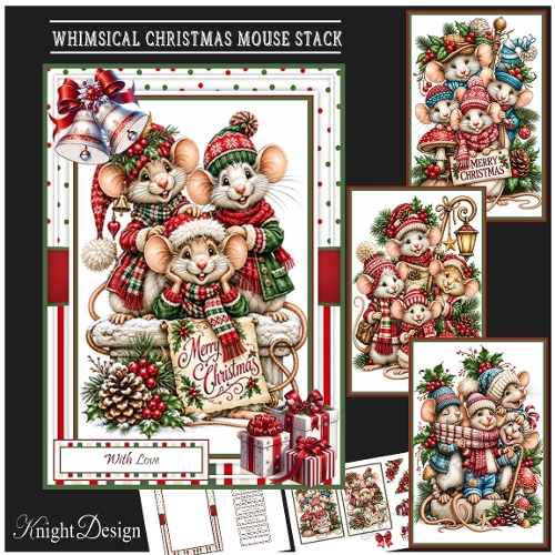 Whimsical Christmas Mouse Stack Mini Kit 