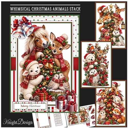 Whimsical Christmas Animals Stack Mini Kit
