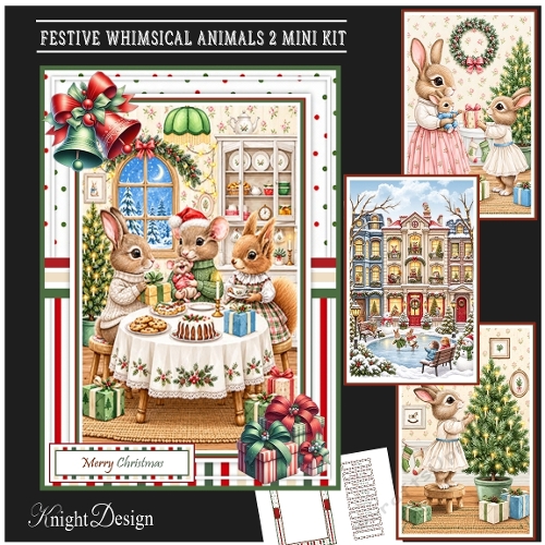 Festive Whimsical Animals 2 Mini Kit 