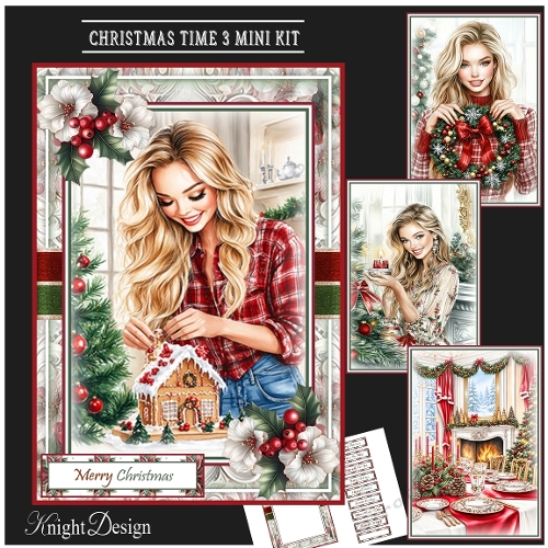 Christmas Time 3 Mini Page Kit 