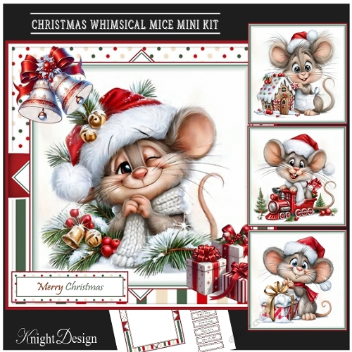  Whimsical Christmas Mice Mini Page Ki