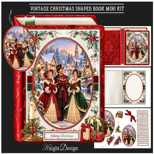 Vintage Christmas Shaped Book Mini Kit