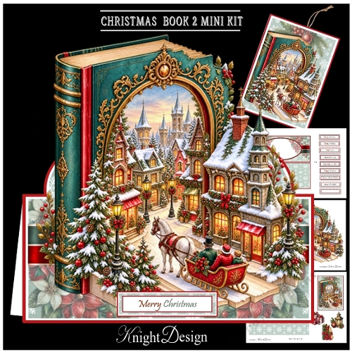 Christmas Book 2 Tent Card Mini Kit