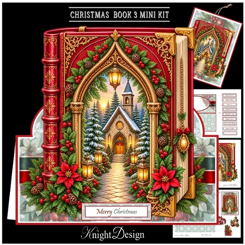 Christmas Book 3 Tent Card Mini Kit