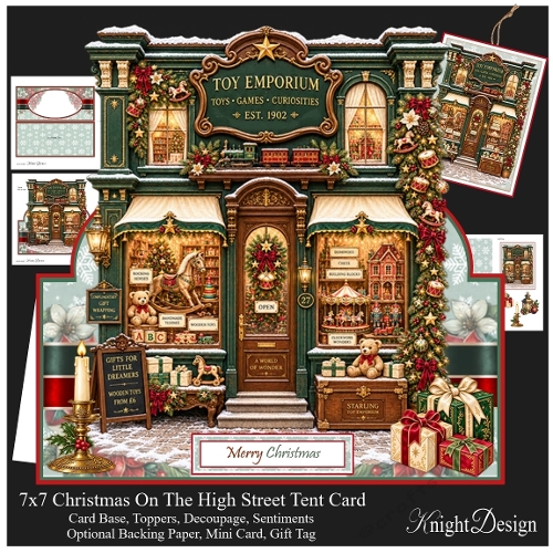 Christmas Toy Shop Tent Card Mini Kit