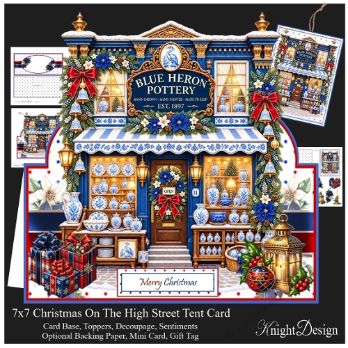 Christmas Pottery Shop Tent Card Mini Kit