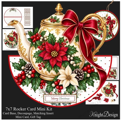 Festive Teapot Rocker Card Mini Kit