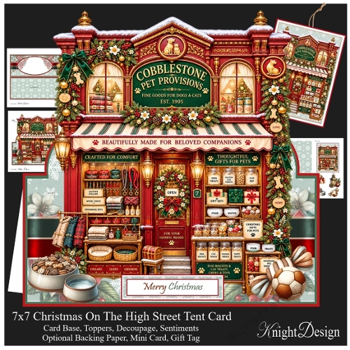 Christmas Pet Shop Tent Card Mini Kit