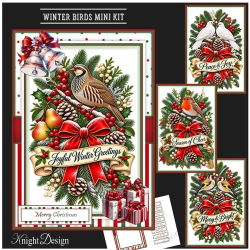 Winter Birds Mini Page Kit 