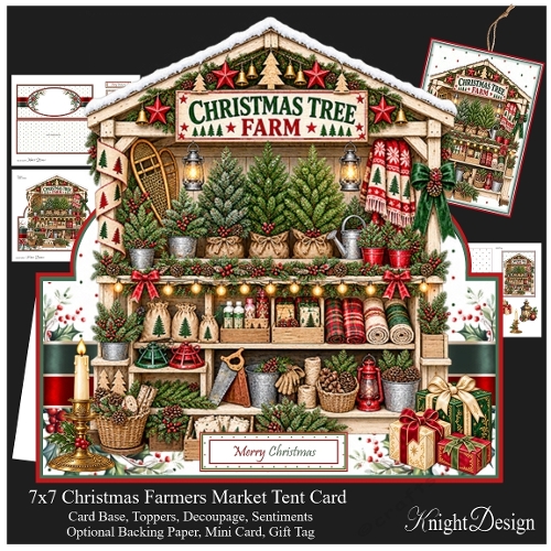 Farmers Market - Christmas Tree Farm Tent Card Mini Kit
