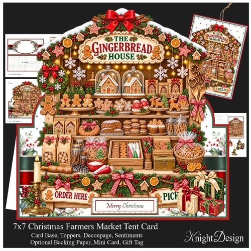 Farmers Market - Gingerbread House Tent Card Mini Kit