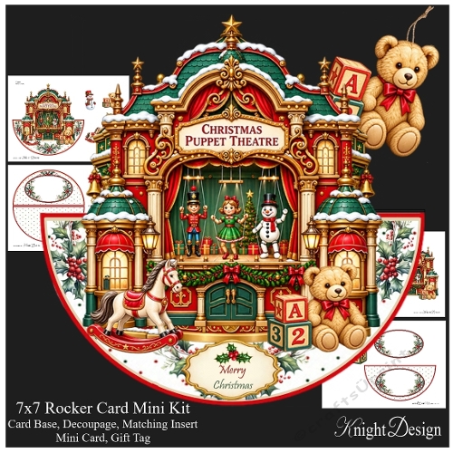 Christmas Puppet Theatre Rocker Card Mini Kit