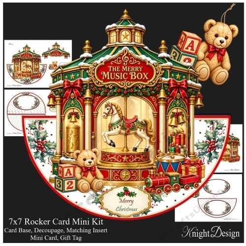 Christmas Music Box Rocker Card Mini Kit