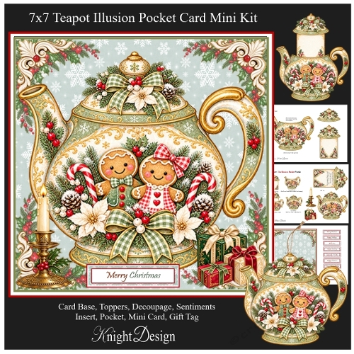 7x7 Teapot Illusion Pocket Card 2 Mini Kit
