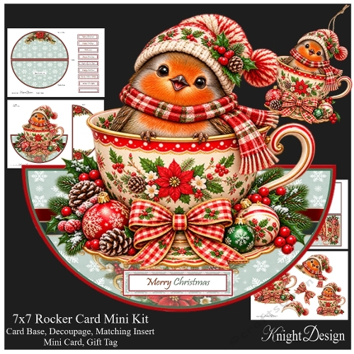Festive Robin Rocker Card Mini Kit