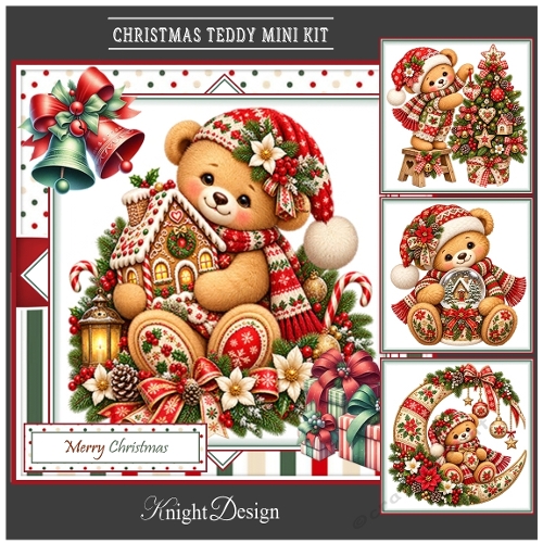Christmas Teddy Mini Page Kit 