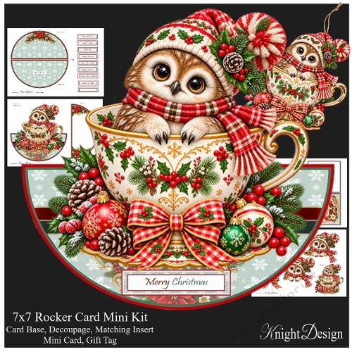 Festive Owl Rocker Card Mini Kit