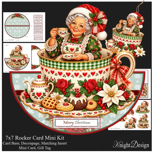 Mrs Claus Rocker Card Mini Kit