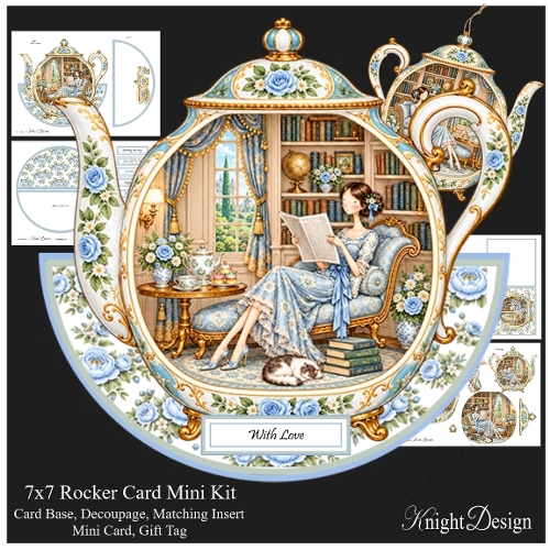 Whimsical Teapot Rocker Card 3 Mini Kit