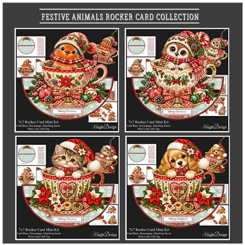 Festive Animals Rocker Card Collection