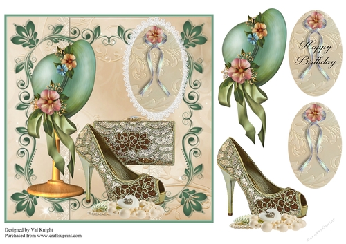 Hat, Shoes and Handbag Card Front