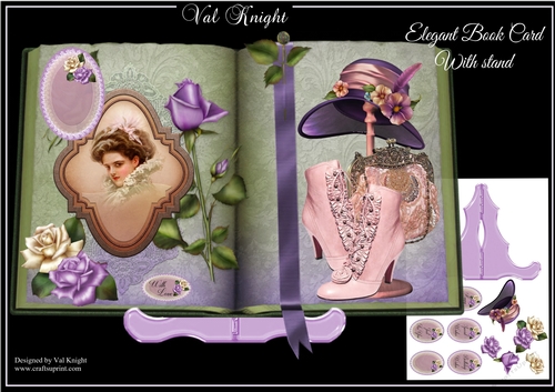 Victoriana Book Card With Stand