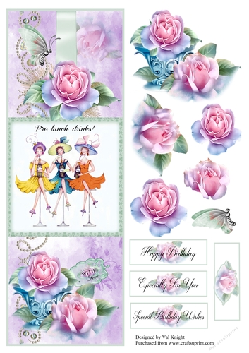 Large DL Humorous Card Front - Pre Lunch Drinks