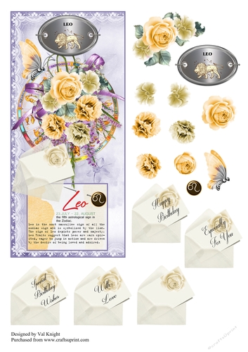 DL Zodiac Card Front - Leo