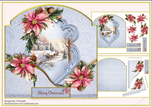 Christmas Scene Bowed Mini Page Kit