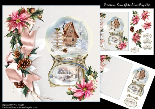 Christmas Snow Globe Mini Page Kit