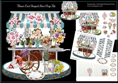 Flower Cart Shaped Mini Page Kit