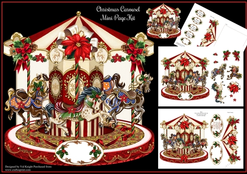 Christmas Carousel - Shaped Mini Page Kit