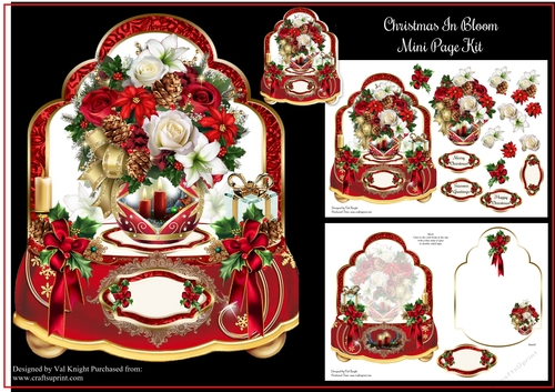 Christmas In Bloom Mini Page Kit