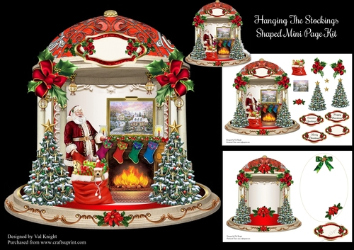 Hanging The Stockings Christmas Mini Page Kit