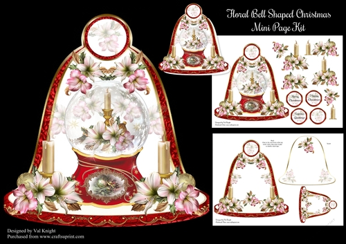 Floral Bell Shaped Mini Page Kit
