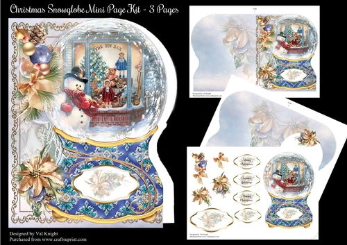 Christmas Snowglobe Shaped Mini Page Kit