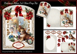 Christmas Kitten 5x7 Mini Page Kit