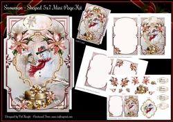 Christmas Snowman - Shaped 5x7 Mini Page Kit
