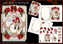 Santa With Dog - Shaped 5x7 Mini Page Kit