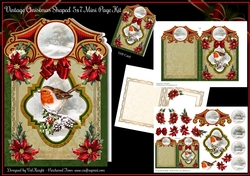 Vintage Christmas Shaped 5x7 Mini Page Kit